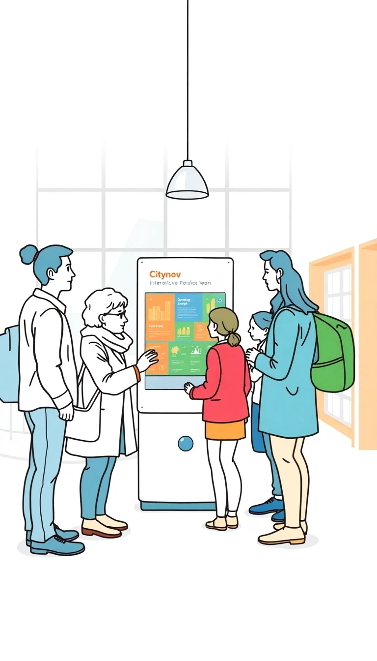Illustration de l'équipe Citynov ou d'une borne interactive